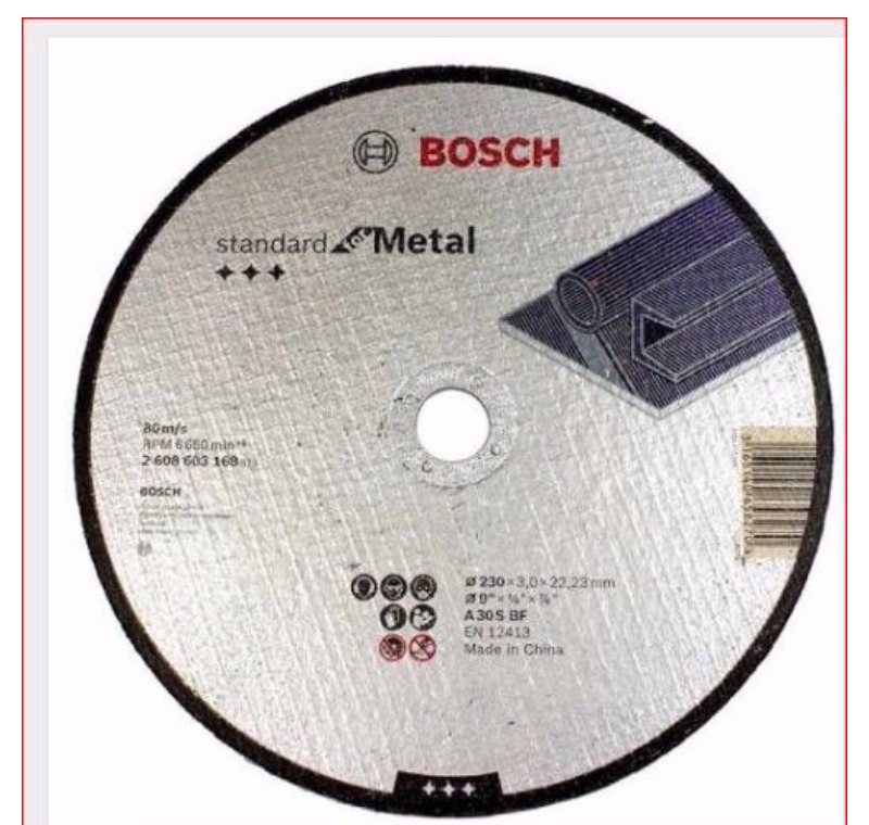 EL ALETLERİ - KESME TAŞLARI / DİSKLERİ - Bosch Kesme Diski 230x3mm Metal -BOSCH-230X3MKD